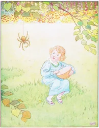 Mała Miss Muffett: przyszedł wielki pająk